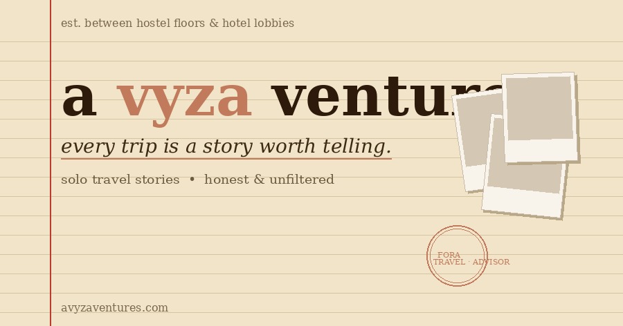 A Vyza Ventures travel site homepage